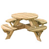 Kinderpicknicktafel Jimmy 4-persoons rond blad Ø 63 cm