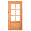 JWOODS Red Wood Enkele 6-ruits deur incl. beslag 100x205 cm, Rechtsdraaiend