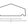 muurafdekb 15x100 zwart gecoat