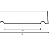 muurafdekb vlak 15x100x5 zwart gecoat