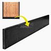 Beton Onderplaat Glad 24x3,5x184 cm, Zwart gecoat