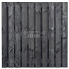 Tuinscherm Marlies fijnbezaagd zwart geïmpregneerd Douglashout 21-planks 180x180 cm