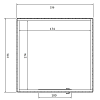 JWOODS Berging 196x196 cm, Geschaafd met verticaal triple rabat zwart