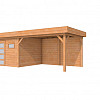 Douglas Topvision tuinhuis Raaf, 300 x 300 cm. en luifel 400 cm., onbehandeld