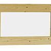 Vuren vast raam met melkglas, 71,2 x 43,8 cm., groen geïmpregneerd