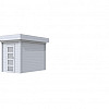 Vuren Topvision tuinhuis Kiekendief, 200 x 300 cm., lichtgrijs gespoten