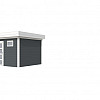Vuren Topvision tuinhuis Tapuit, 300 x 300 cm., antraciet / wit gespoten