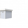 Vuren Topvision tuinhuis Tapuit, 300 x 300 cm., lichtgrijs / wit gespoten