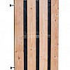 Douglas Tuinpoort Fijnbezaagd(RUW) op stalen frame 100x180 cm, met zwarte binnenzijde