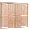 Douglas dubbele dichte deur extra breed incl. kozijn 255 x 209 cm., onbehandeld