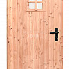Douglas enkele 1-ruits deur inclusief kozijn, 90 x 201 cm., linksdraaiend, kleurloos geïmpregneerd