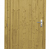 Vuren enkele dichte deur incl. kozijn, 112 x 201 cm., linksdraaiend, groen geïmpregneerd