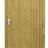 Vuren enkele dichte deur incl. kozijn, 112 x 201 cm., rechtsdraaiend, groen geïmpregneerd