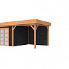 Douglas Topvision tuinhuis Roek, 300 x 300 cm. en luifel 300 cm., zwart geïmpregneerd / onbehandeld