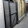 Restpartij Edam: Unique Composiet Deur 100x185 cm Antraciet incl. 2 palen en deurbeslag