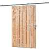 Schuifdeur incl. rail, geschaafd onbehandeld Douglas hout 130x195 cm