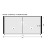 Glazen Schuifwand 177(B)x224(H) cm tbv voorzijde Buitenverblijf 400x300/370 cm met berging 200 cm