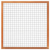 Gaaselement 180x180 cm met kader 4,4x6,8 cm onbehandeld hardhout