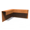 Overzetprofiel buitenhoek Cortenstaal 2 mm 30(x30)x6,4x15 cm