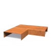 Overzetprofiel buitenhoek Cortenstaal 2 mm 30(x30)x15,4x5 cm