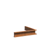 Keerwand binnenhoek Cortenstaal 2 mm 100x100x20 cm
