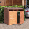 Containerberging dubbel 150x84x135 cm onbehandeld, geschaafd hardhout