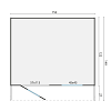 Speelhuisje Sneeuwwitje 152x150x170 cm onbehandeld, geschaafd vuren