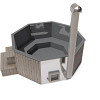 Hottub Deluxe Octa met interne kachel thermisch gemodificeerd, geschaafd vuren