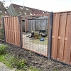 Hardhouten Gaaspaneel 180x180 cm Zwart gepoedercoat betonijzer maas 10x10 cm draad ø 5 mm