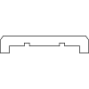 Afdeklat grenen 183x8,8x1,7 cm