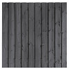 Tuinscherm Hengelo geschaafd zwart geïmpregneerd grenen 21-planks 180x180 cm