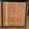 JWOODS Tuinscherm Red Wood 19-planks afbouw 180/90x180 cm Geschaafd