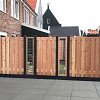 JWOODS Tuinscherm Red Wood 19-planks afbouw links 180/90x180 cm Geschaafd