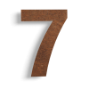 (Plak)huisnummer 7 cortenstaal 15 cm