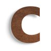 Huisnummer c cortenstaal 50 cm