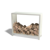 Houtopslag Indiana staal 120x40x100 cm wit (RAL9010)
