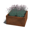 Cortenstaal plantenbak Miami 80 x 80 x 40 cm geen bodemplaat
