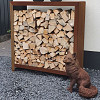 Houtopslag Indiana cortenstaal 100x40x100 cm