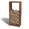 Houtopslag Indiana cortenstaal 80x40x180 cm