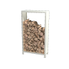 Houtopslag Indiana staal 80x40x180 cm wit (RAL9010)