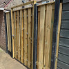 Grenen Tuindeur Recht op verstelbaar stalen frame 120x195 cm