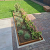 Cortenstaal kantopsluiting gezet complete set 2400x3x12 cm
