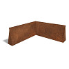 Cortenstaal keerwand binnenhoek 100x100x50 cm