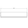 Gepoedercoat staal keerwand recht 100x20x40 cm zwart