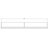 Gepoedercoat staal keerwand recht 150x25x50 cm antraciet grijs