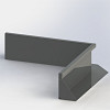 Gepoedercoat staal keerwand binnenhoek 50x50x30 cm wit