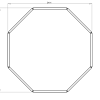 Cortenstaal achthoekige plantenbak Chicago 100, 241,4x241,4x80 cm