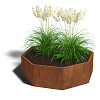 Cortenstaal achthoekige plantenbak Chicago 80, 193,1x193,1x80 cm