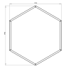 Cortenstaal zeshoekige plantenbak Denver 100, 199,3x173,2x80 cm