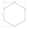 Cortenstaal zeshoekige plantenbak Denver 120, 239,3x207,8x80 cm
